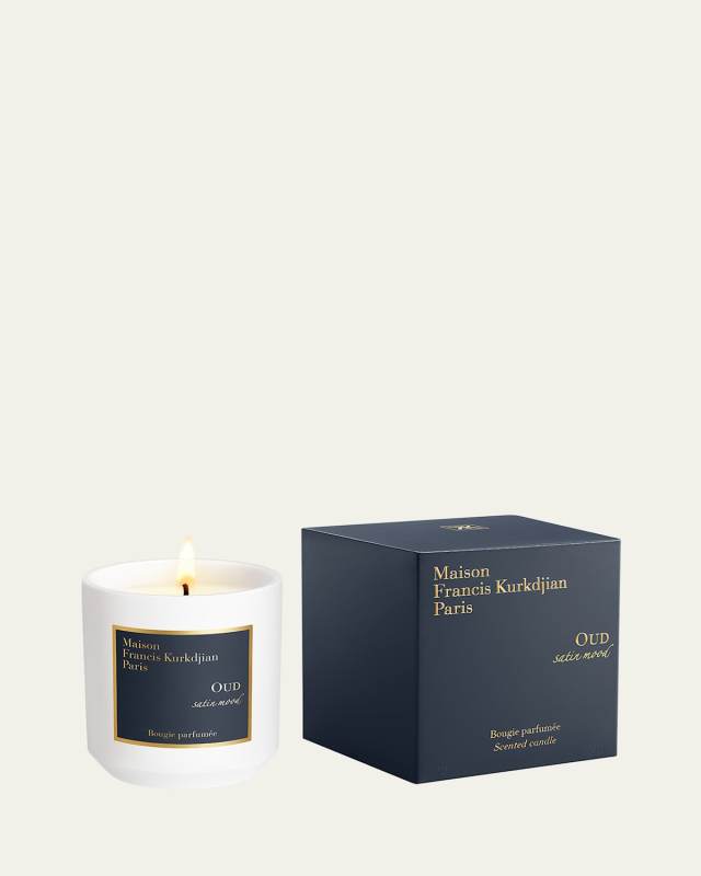 Oud Satin Mood Ceramic Candle, 9.8 oz.