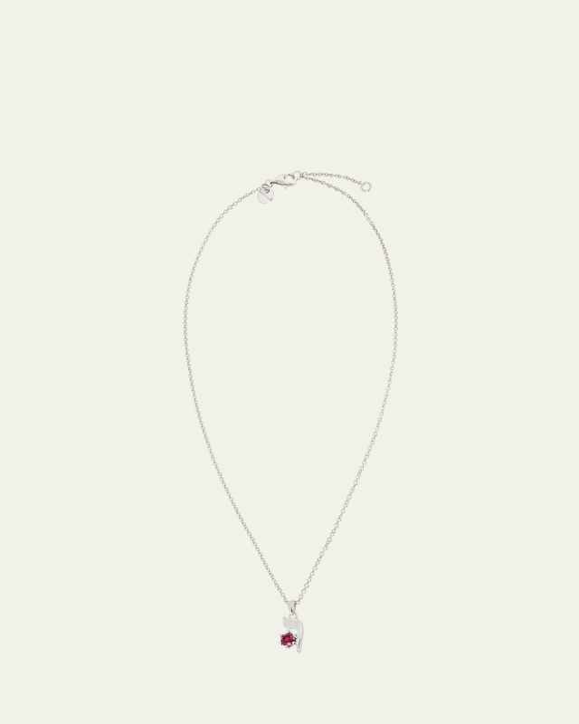 18K Gold Hebrew VAV Initial Necklace