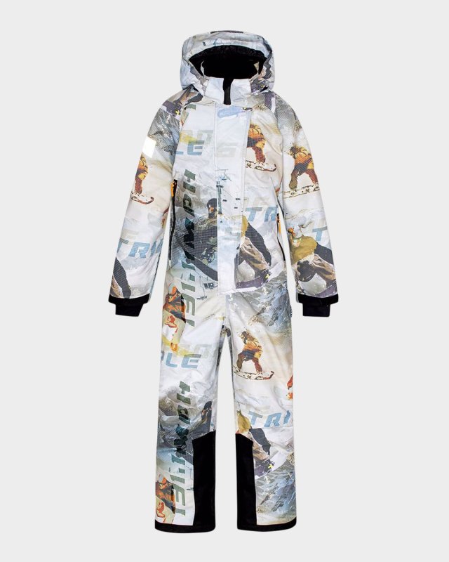 Boy's Hux Snowboarding Printed Snowsuit, Size 8-12