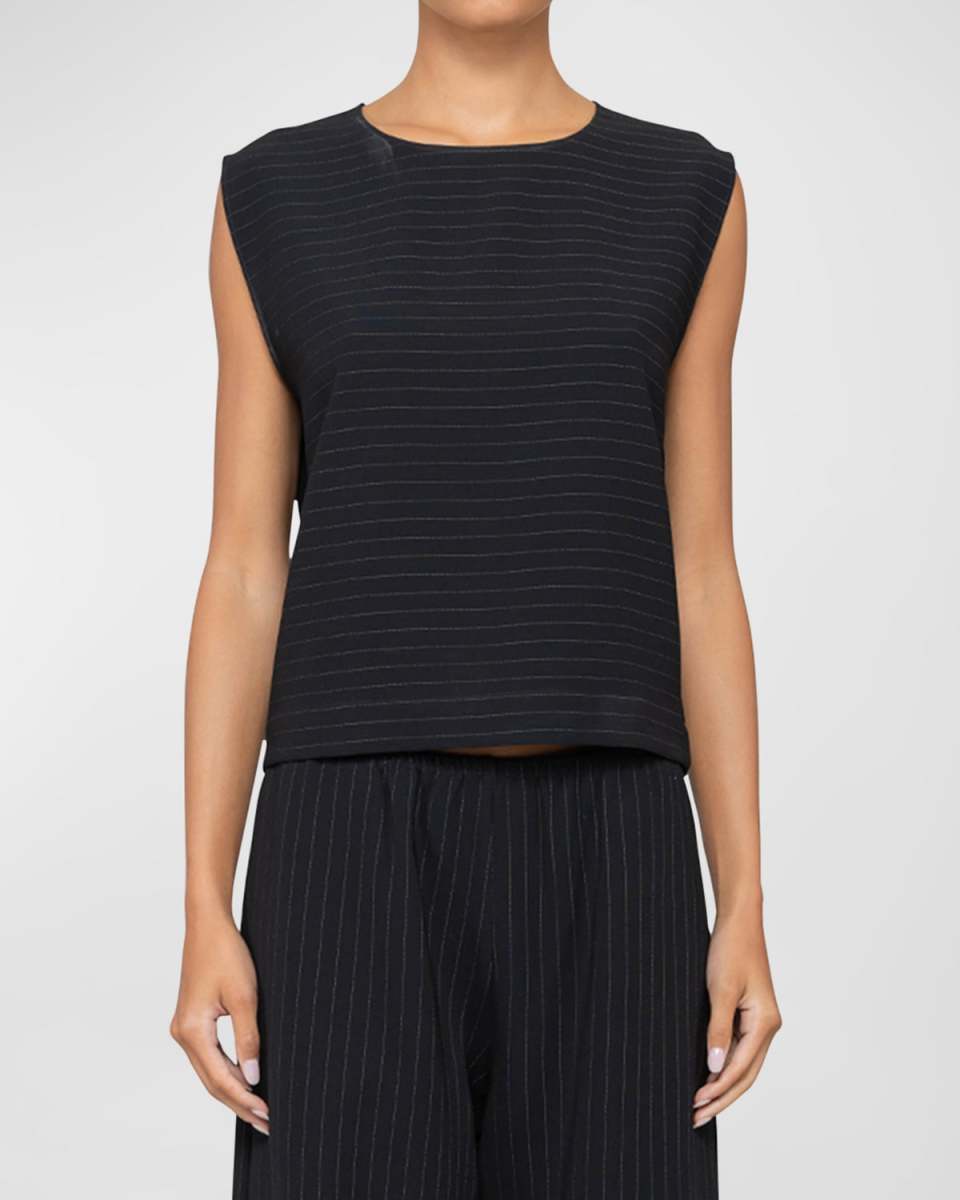 Arielle Striped Sleeveless Blouse