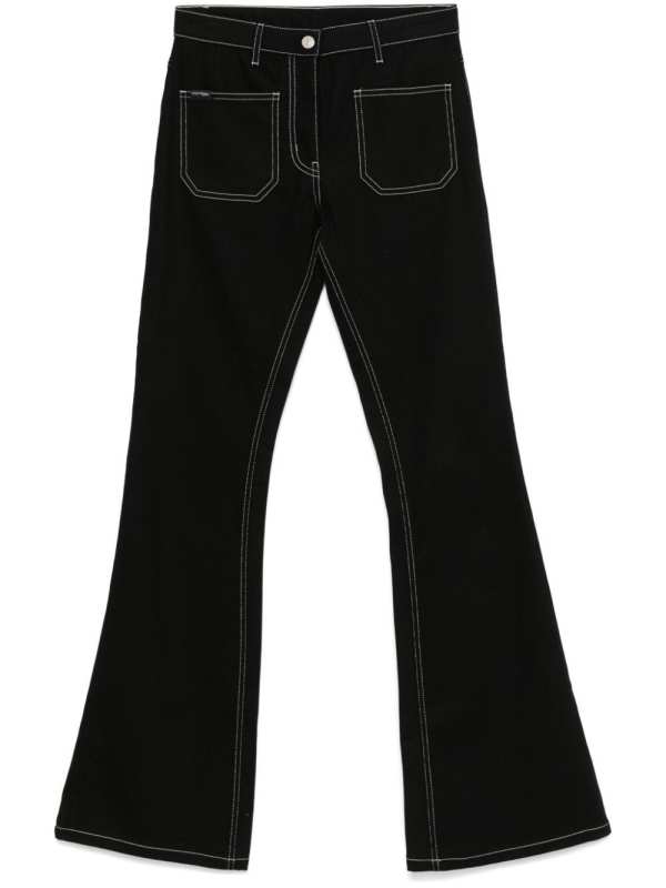 topstitched bootcut jeans