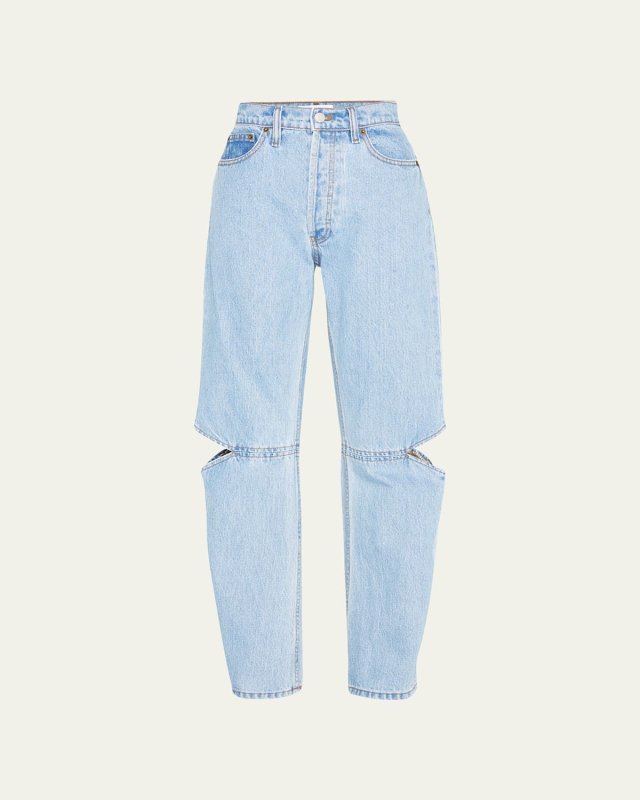 Cowgirl Straight Cut-Out Knee Jeans