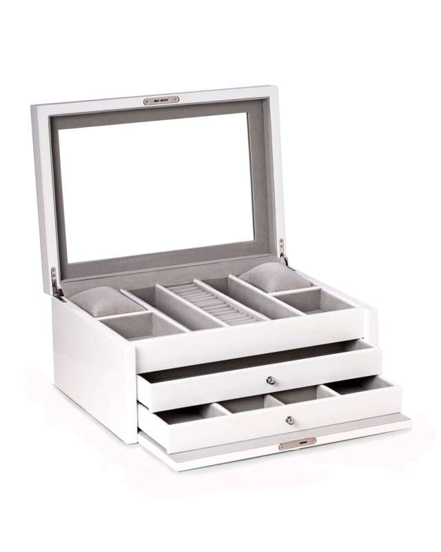 Men's Lacquered Multi-Compartment Jewelry Case