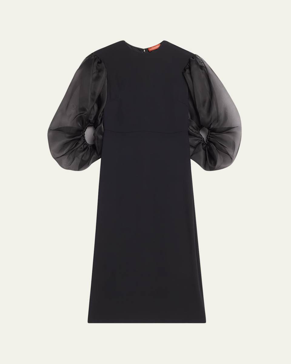 Danielle Balloon-Sleeve Dress