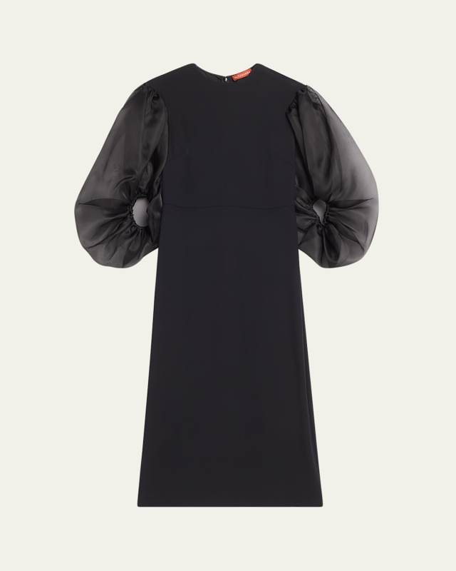 Danielle Balloon-Sleeve Dress