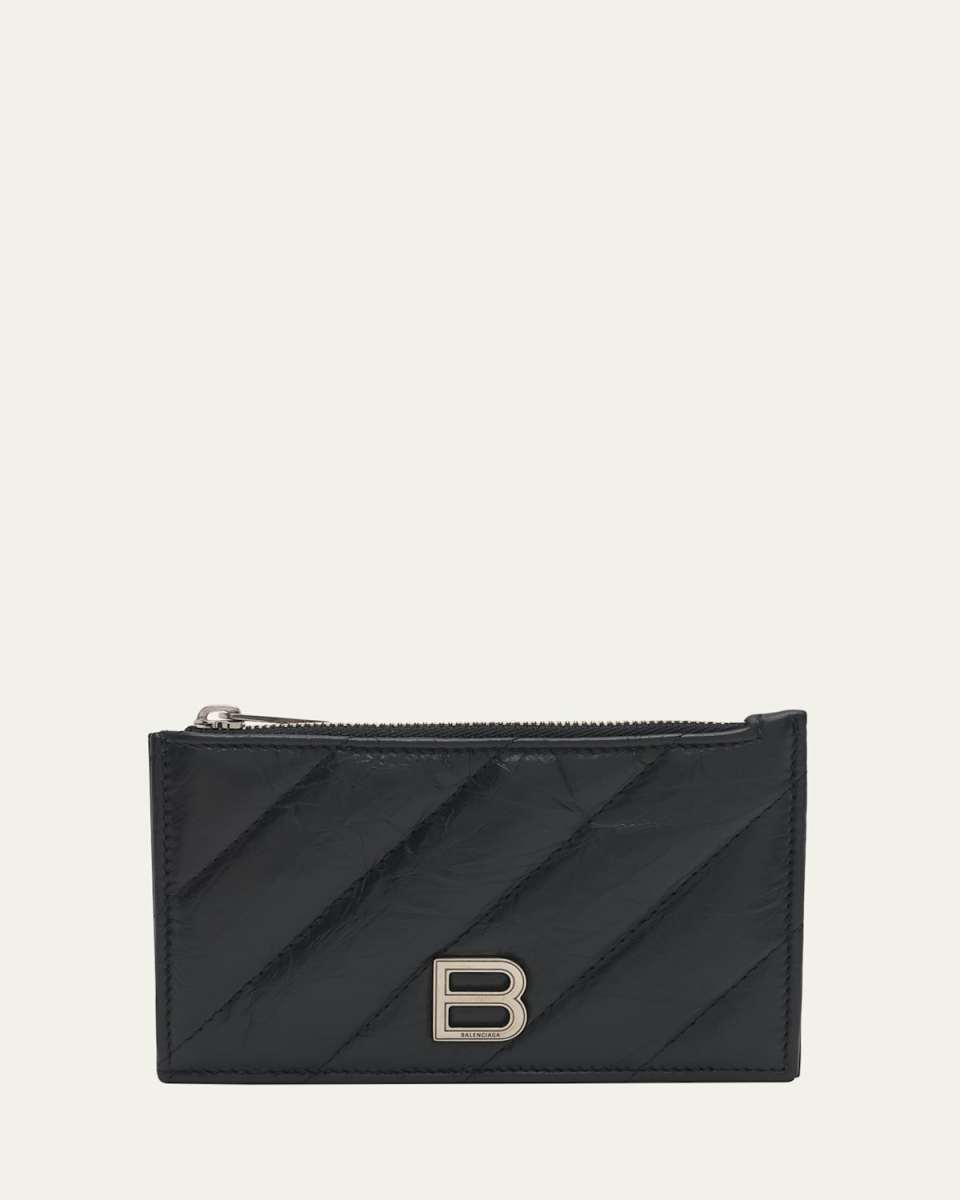 Crush Quilted Leather Card Holder