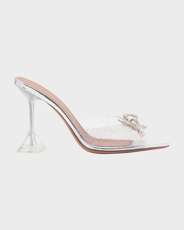 Rosie Crystal Bow Mule Sandals