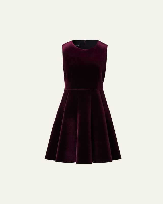 Velvet Flared Mini Dress