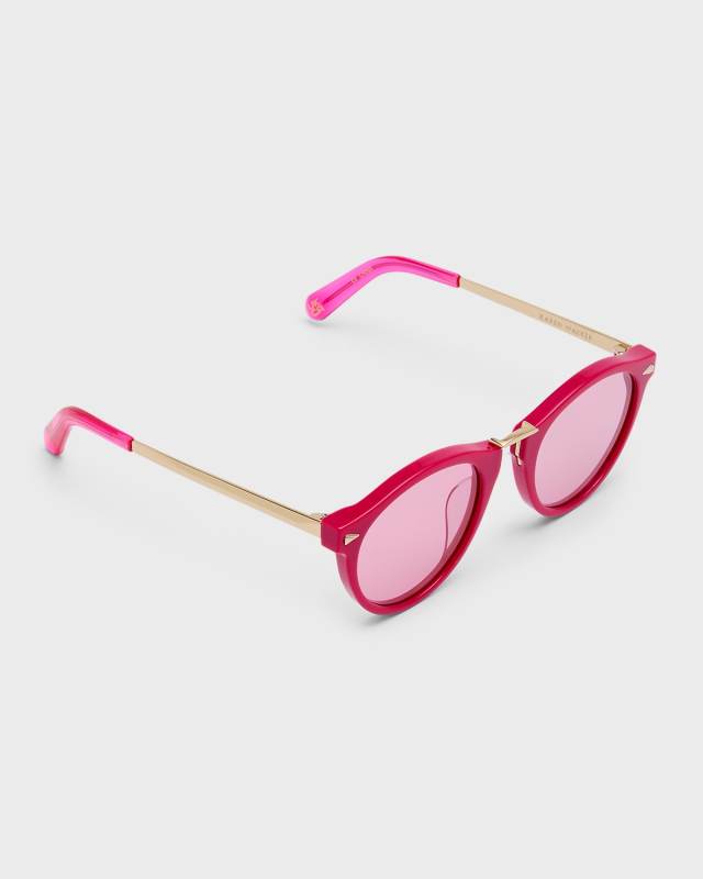 High Bridge Metal & Acetate Round Sunglasses