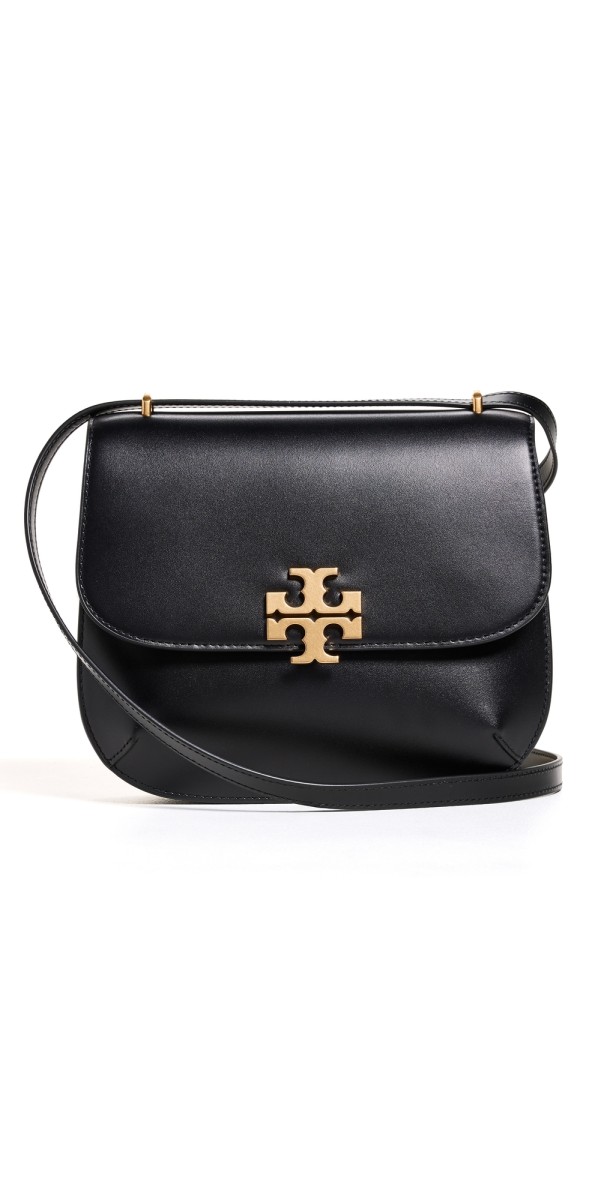 Tory Burch Eleanor Slim Saddlebag Black