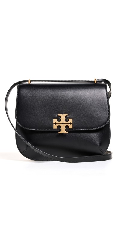 Tory Burch Eleanor Slim Saddlebag Black