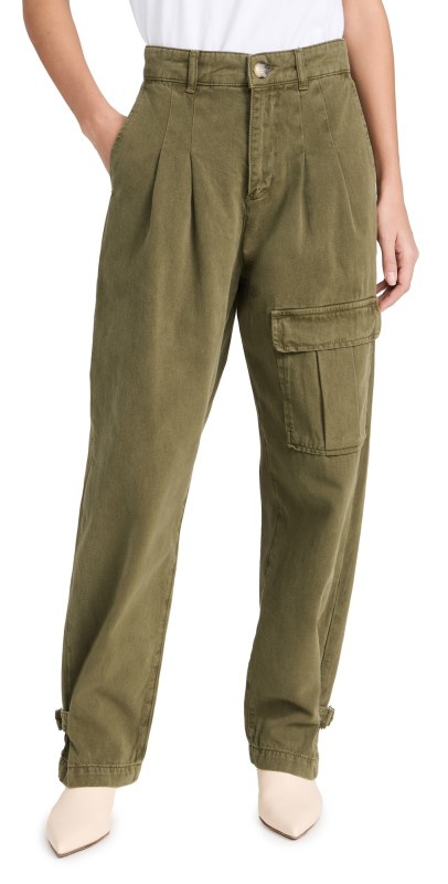 ba & sh Maroon Pants Kaki