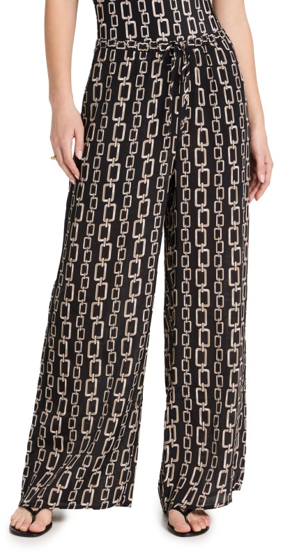 L'AGENCE Geraldine Pants Black/Geo Chain