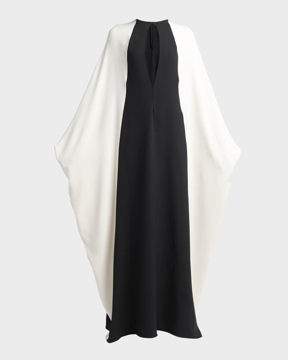 Colorblock Keyhole Georgette Kaftan