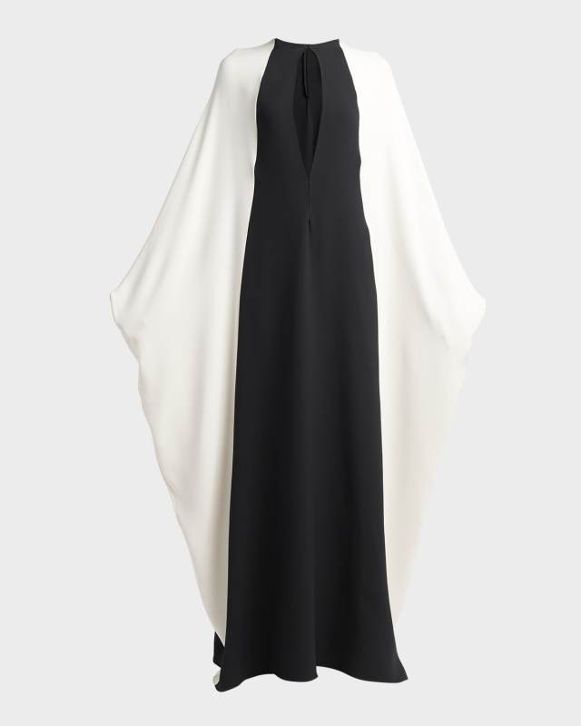 Colorblock Keyhole Georgette Kaftan