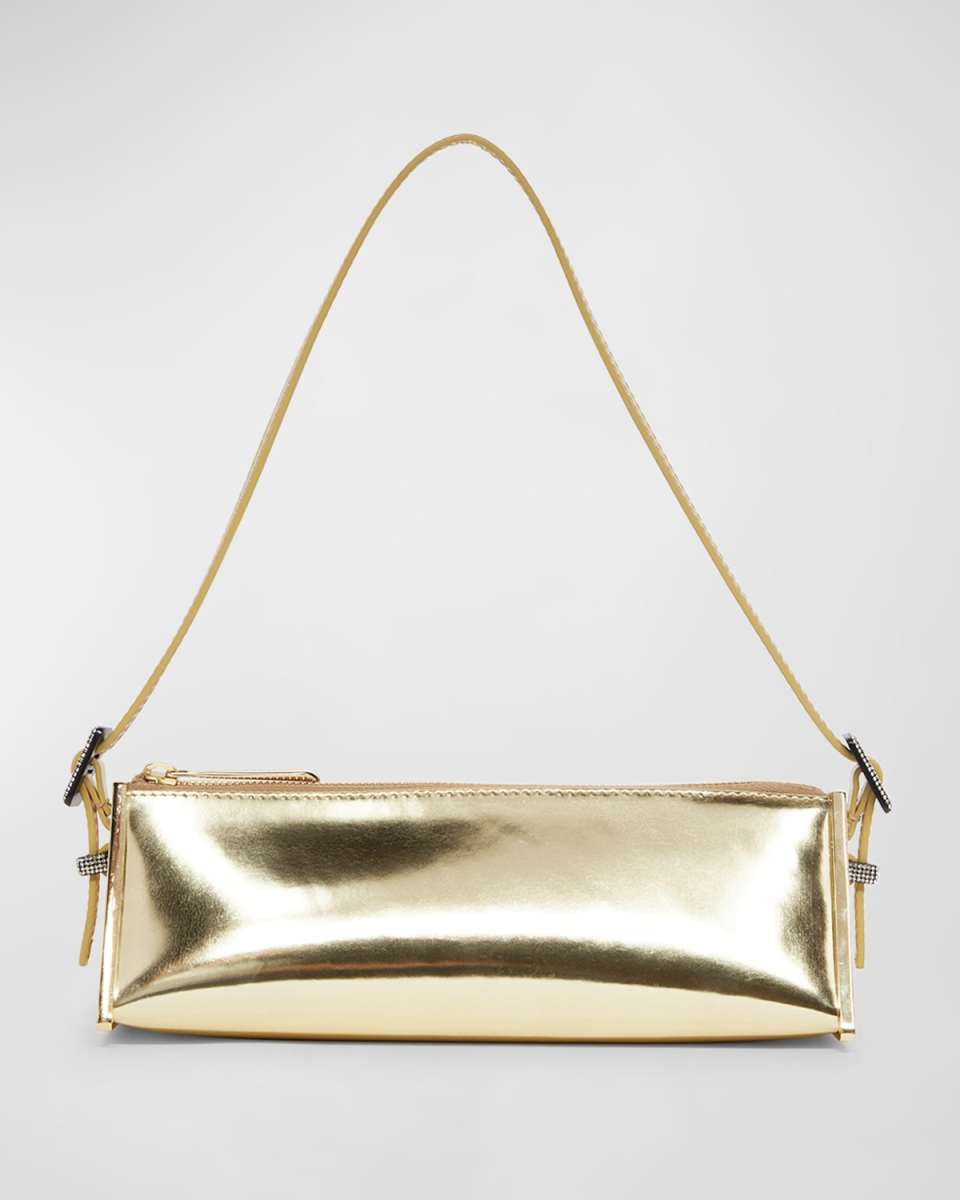 Joy Metallic Leather Shoulder Bag