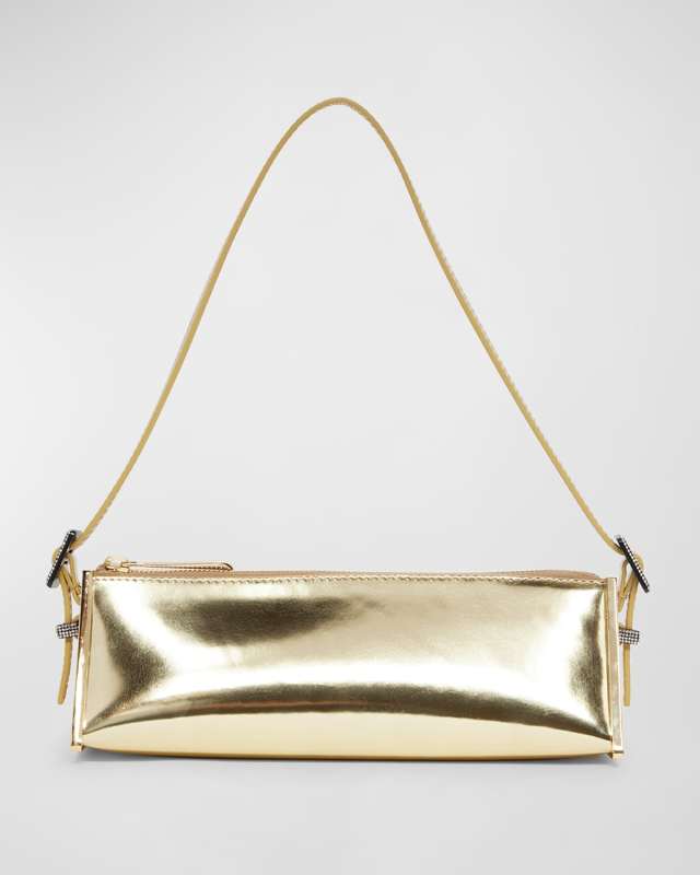 Joy Metallic Leather Shoulder Bag