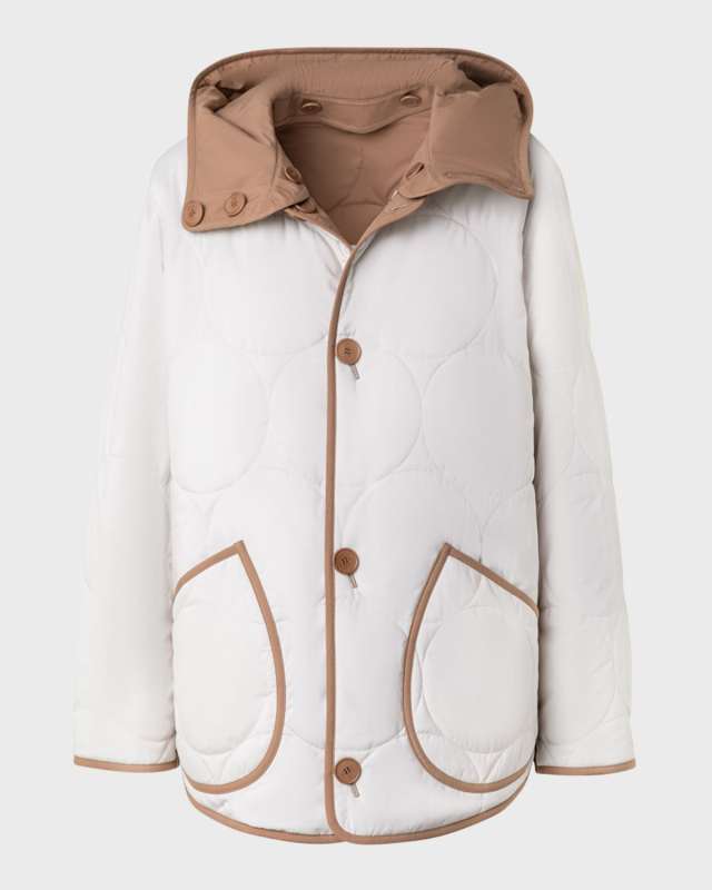 Bicolor Techno Dot Quilted Jacket