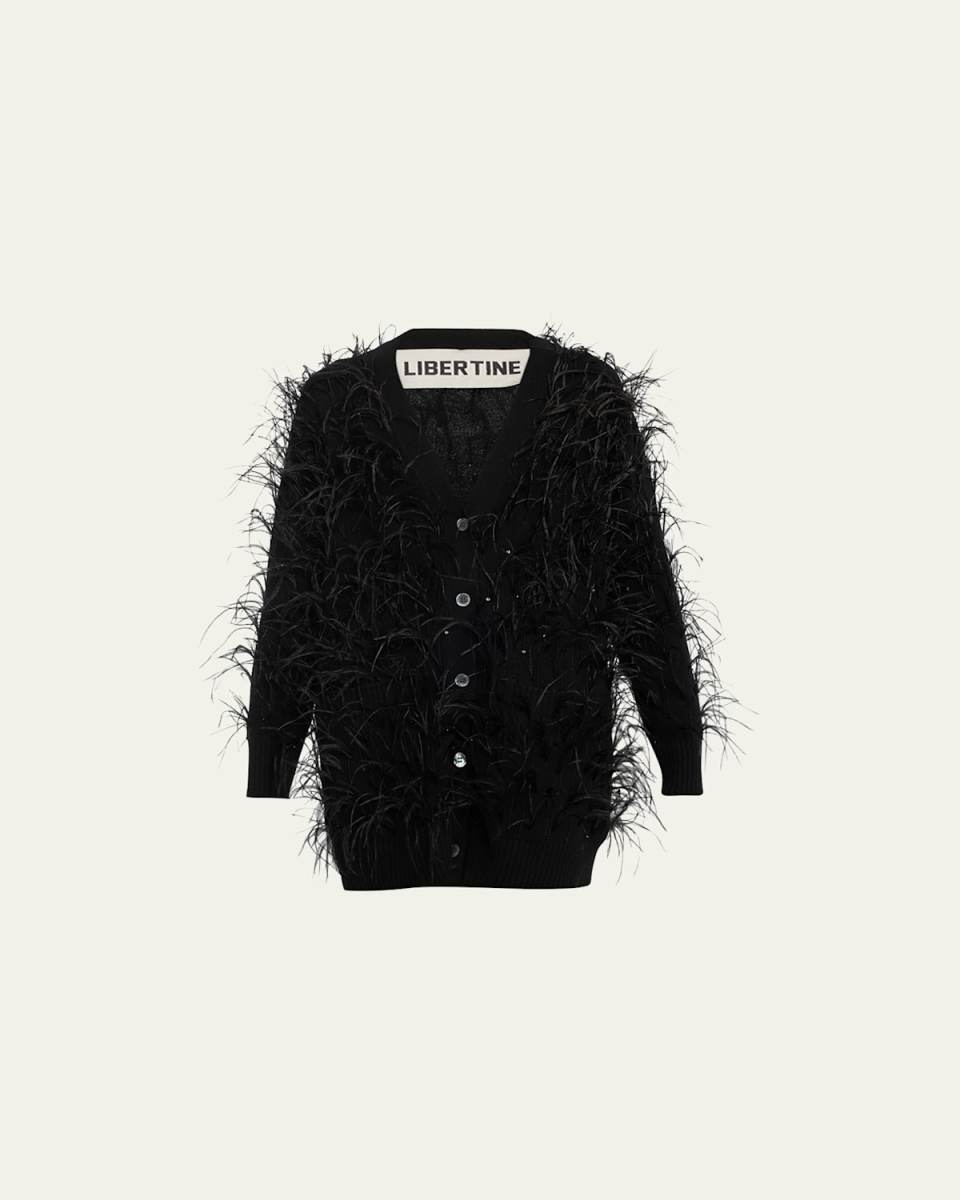 Wham Bam Feathery Knit Cashmere Cardigan