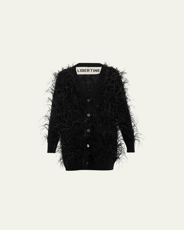 Wham Bam Feathery Knit Cashmere Cardigan