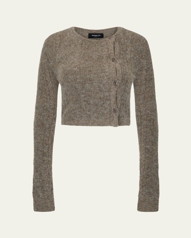 Cable-Knit Alpaca Wool Cardigan