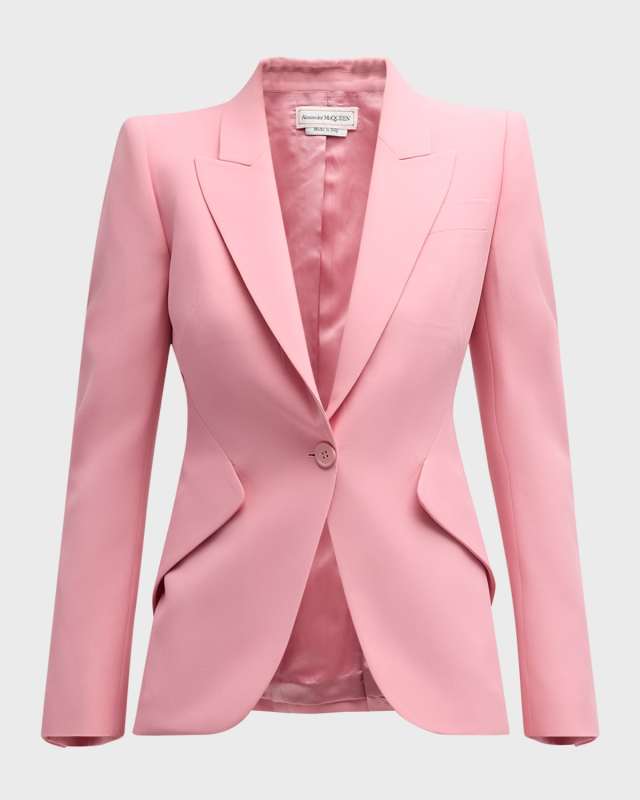 Classic Single-Breasted Suiting Blazer