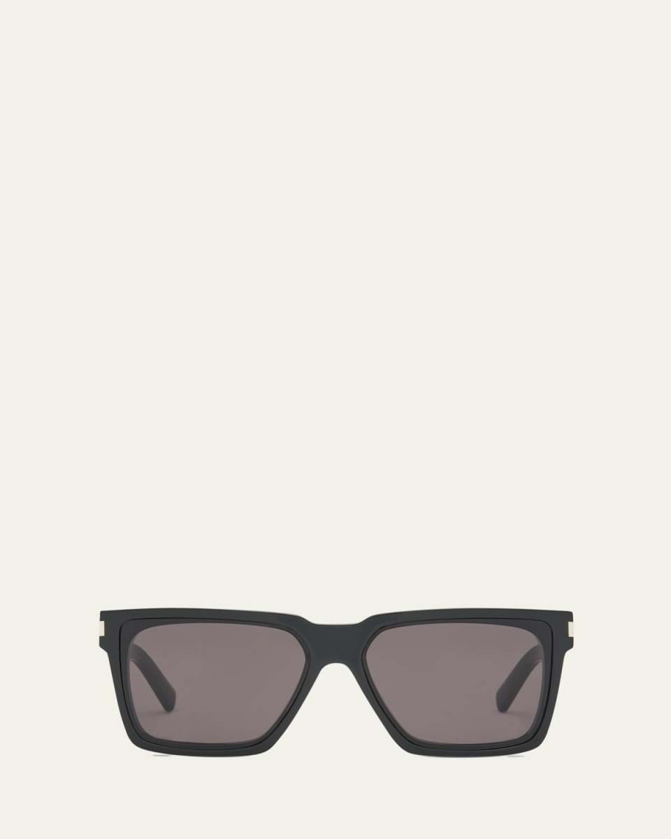 Logo Acetate Rectangle Sunglasses