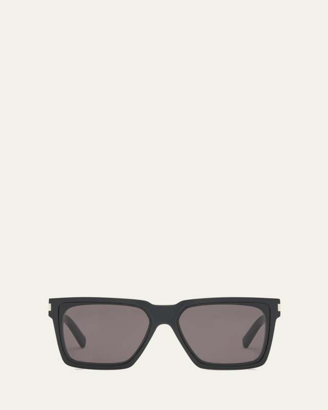 Logo Acetate Rectangle Sunglasses