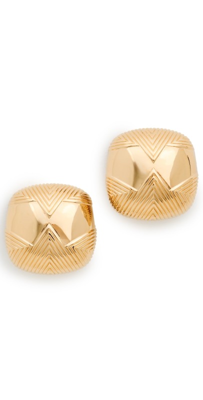 Missoma Hera Oversized Dome Ridge Stud Earrings Gold