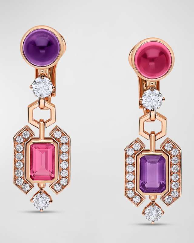 Allegra 18K Rose Gold Asymmetrical Earrings
