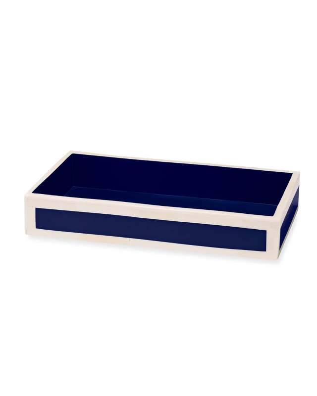 Ink Blue & Bone Bath Tray
