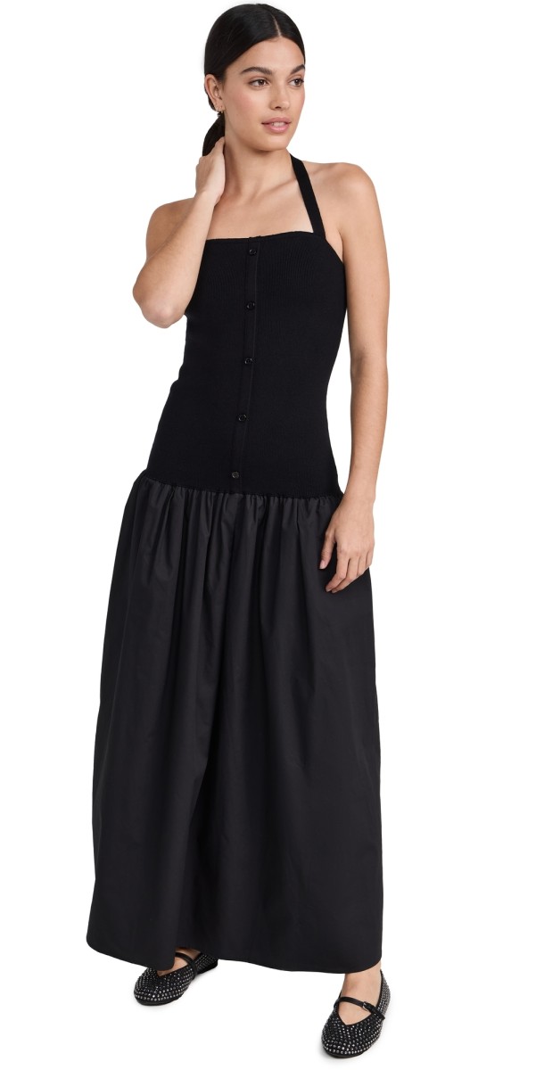 Line & Dot Tanner With Halter Top Black