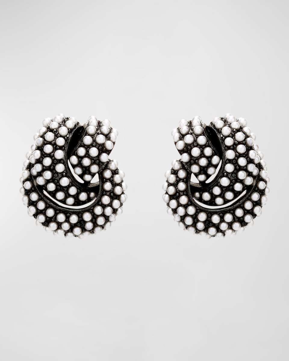 Pave Knot Earrings