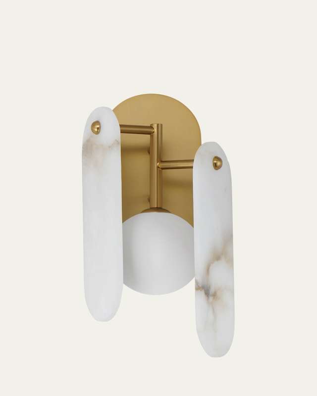 Megalith Stone Alabaster 16" Wall Sconce