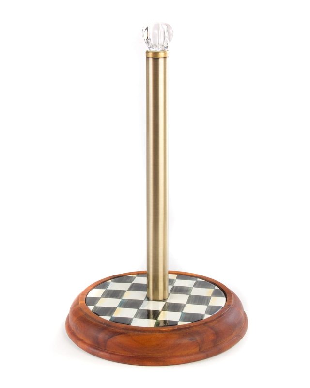 Courtly Check Wood Paper Towel Holder