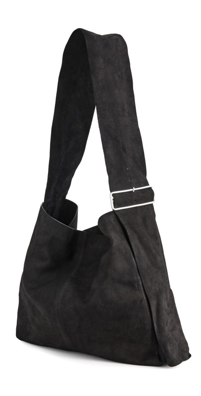 St. Agni Oversized Nubuck Satchel Black