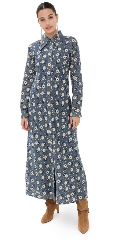 Alix of Bohemia Lotte Navy Daisy Dress Navy