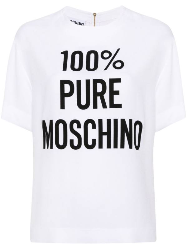 slogan-print blouse