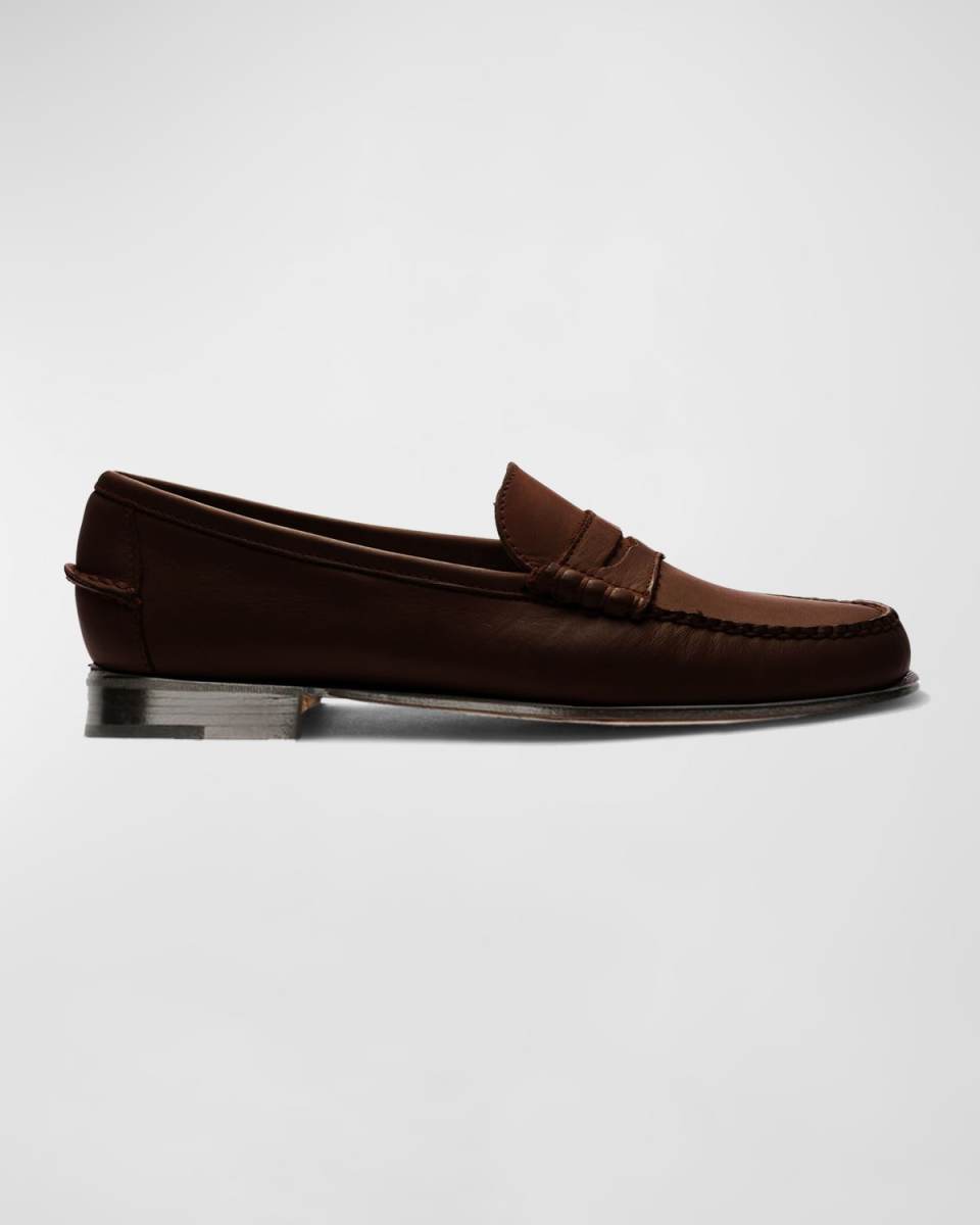 Danielle Pop Leather Penny Loafers