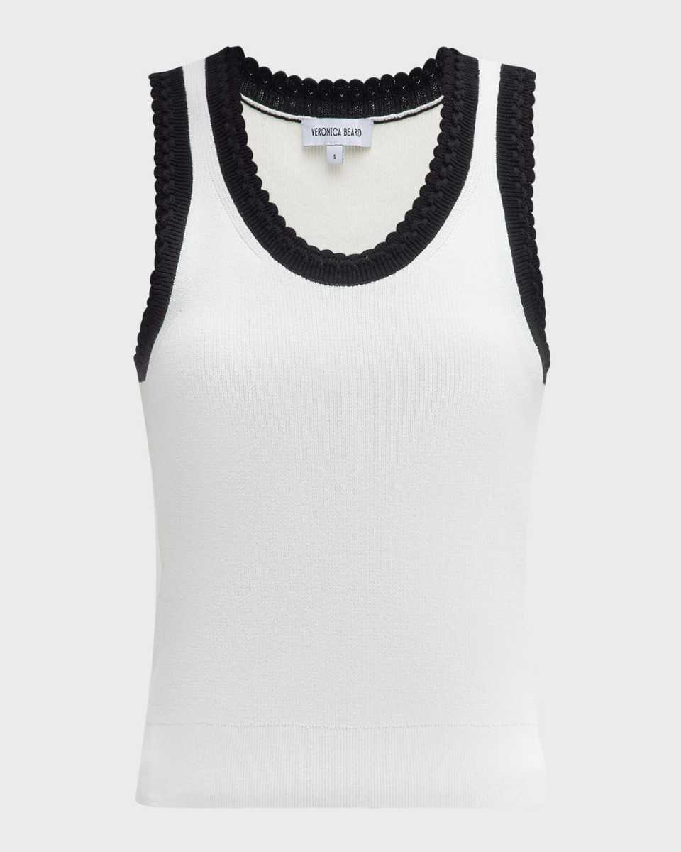 Sandra Contrast-Trim Tank Top