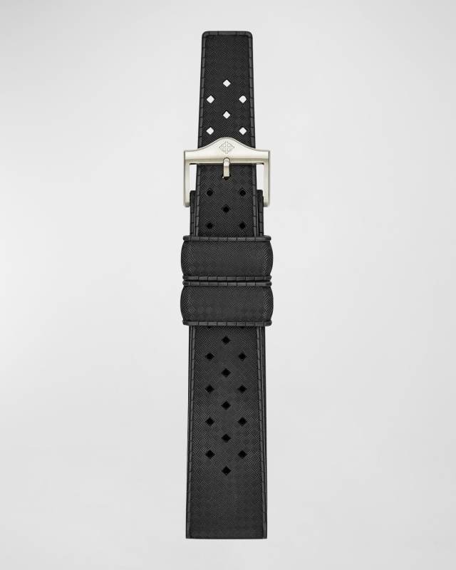 Men's Black Rubber Watch Strap, 20mm