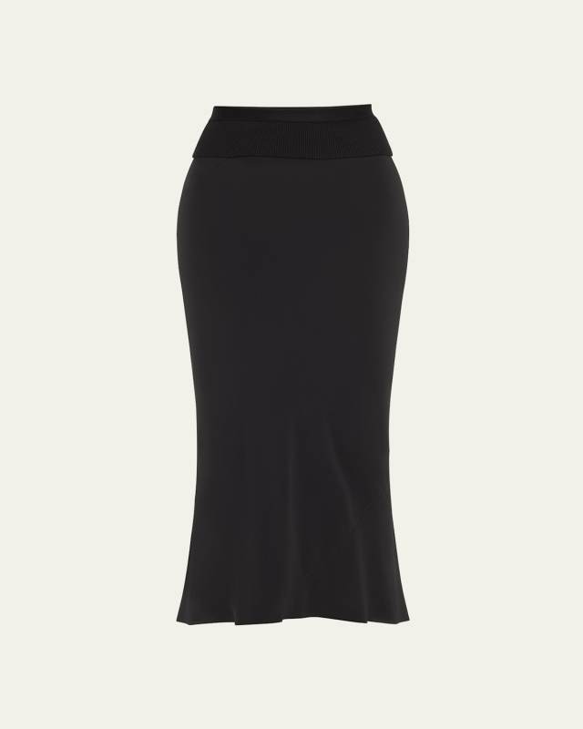 Calf Length Bias Skirt