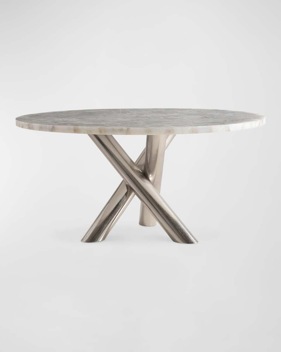 Ornella 60" Round Agate Dining Table