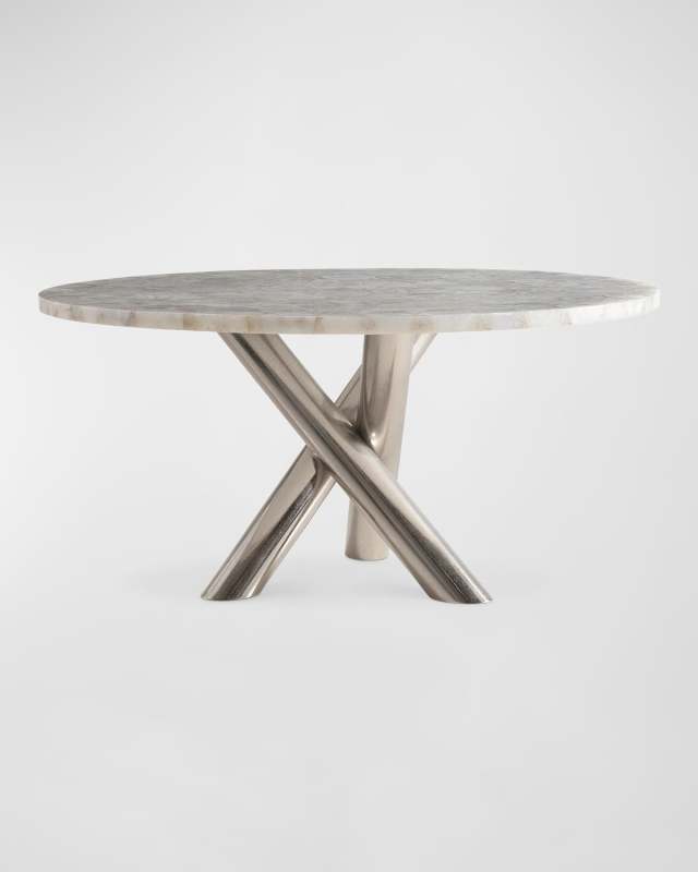 Ornella 60" Round Agate Dining Table