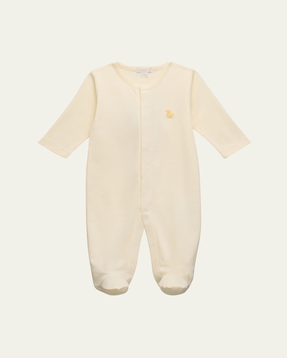 Girl's Premier Duckling Hand Embroidered Footie, Size Newborn-6
