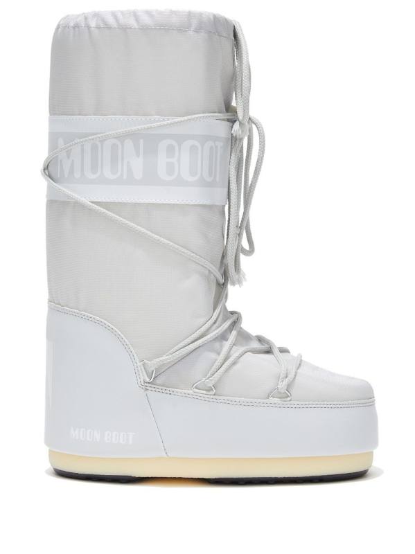 lace-up logo-print boots