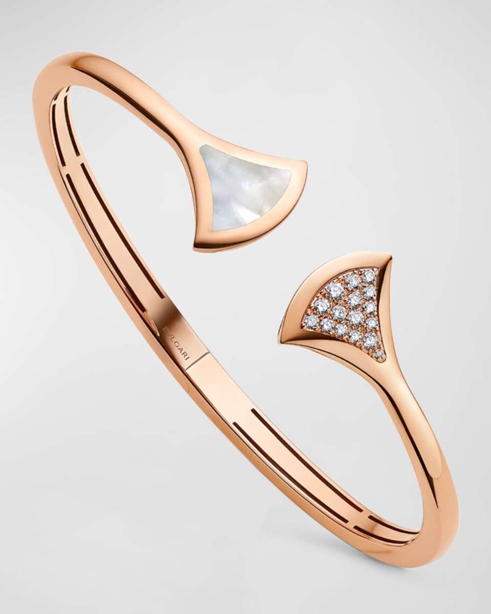 Divas' Dream 18K Rose Gold Bracelet with Mother-of-Pearl and Diamonds