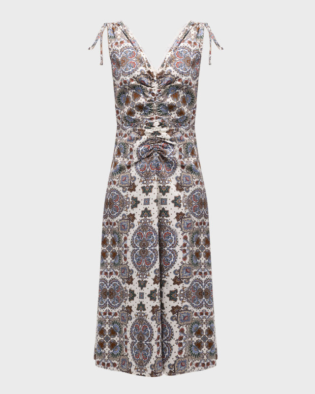 Zia Ruched A-Line Midi Dress