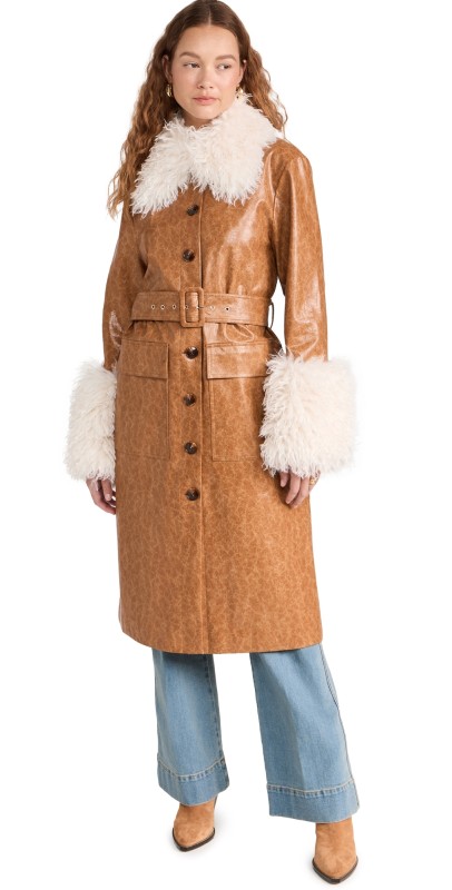 KITRIimone Brown Vinyl Coat Brown