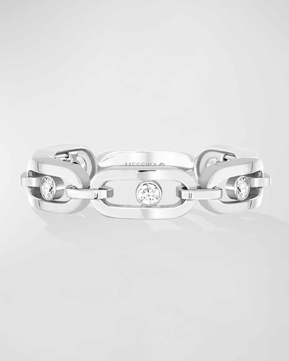 MOVE UNO 18K WHITE GOLD LINK RING